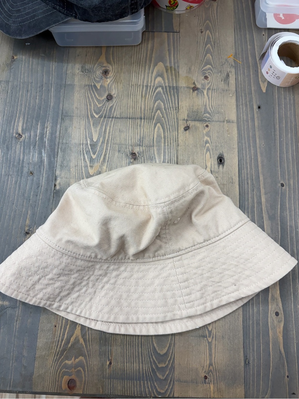 Divided H&M beige canvas bucket hat - Picture 3 of 5